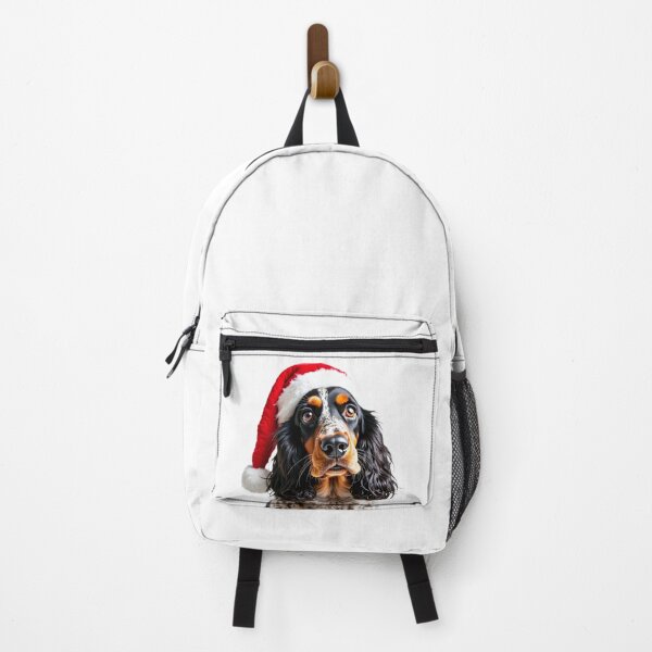 Item preview, Funny Cocker Spaniel dog wearing christmas hat designed and sold by LazyOwlStore.