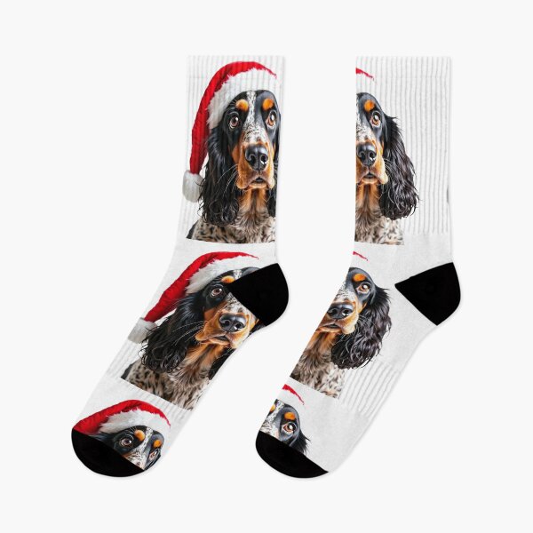 Item preview, Funny Cocker Spaniel dog wearing christmas hat designed and sold by LazyOwlStore.