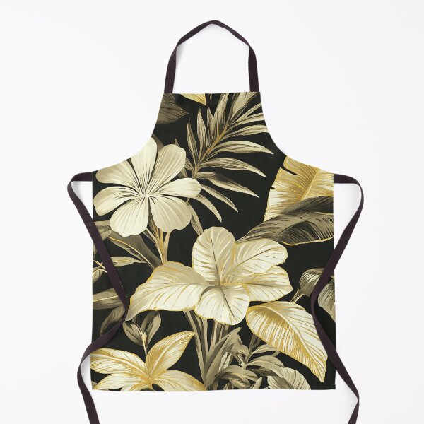Item preview, Gilded Tropics: Subtle Leaf Elegance on Dark Canvas designed and sold by nouveaudecor.