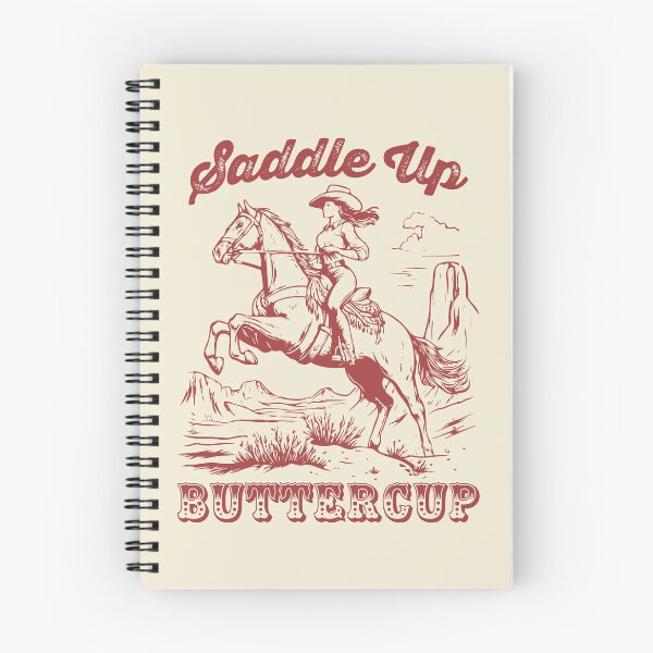 Aperçu de l'œuvre Cowgirl western vintage en selle Buttercup chevauchant un cheval créée et vendue par petestyles.