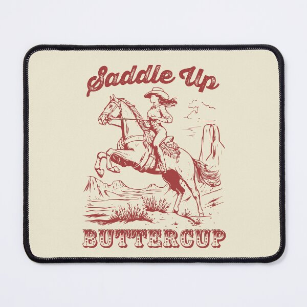 Item preview, Saddle Up Buttercup Vintage Western Cowgirl Riding A Horse designed and sold by petestyles.