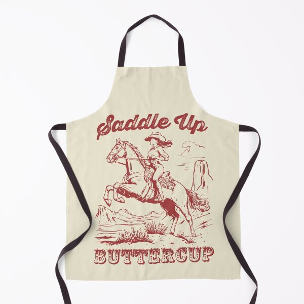 Aperçu de l'œuvre Cowgirl western vintage en selle Buttercup chevauchant un cheval créée et vendue par petestyles.