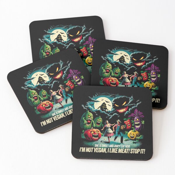 Item preview, Halloween Funny Horror Veggie Attack - "I’m Not Vegan, I Like Meat!" designed and sold by Tabu Touch.