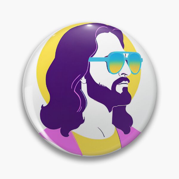 Item preview, Heavenly Cool Jesus with Retro Sunglasses Pop Art T-Shirt D24 designed and sold by pixelandcrafted.