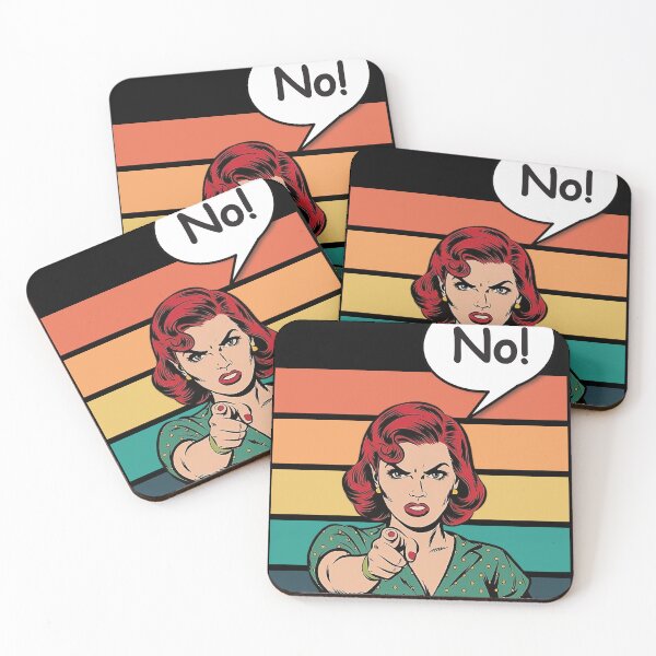 Item preview, Retro Vintage Woman says No designed and sold by Rhu Creations.