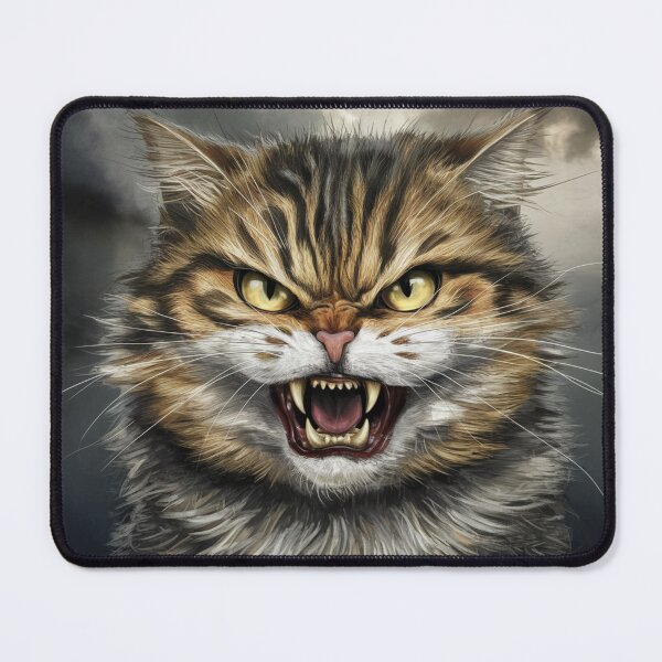 Item preview, hissing cat meme Halloween designed and sold by Playful Strokes pom@pom.