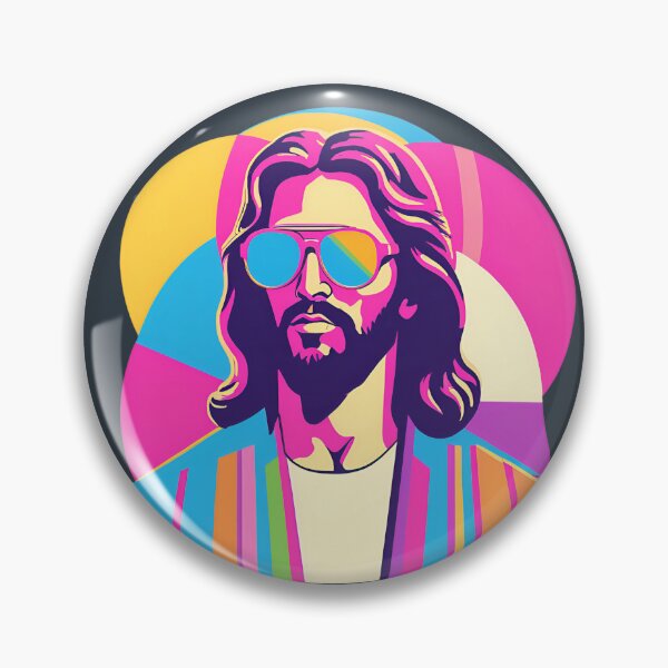 Item preview, Heavenly Cool Jesus with Retro Sunglasses Pop Art T-Shirt D25 designed and sold by pixelandcrafted.