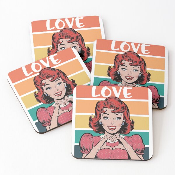 Item preview, Retro Vintage Woman - Love designed and sold by Rhu Creations.