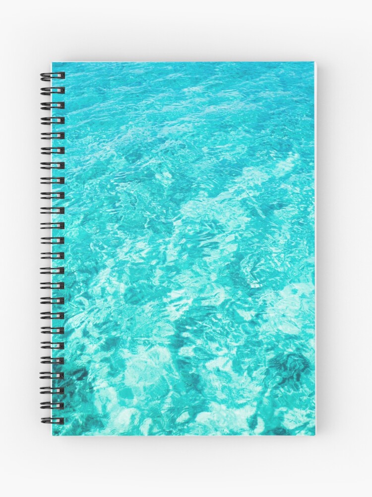 Turquoise Blue Ocean Shore Waves | Spiral Notebook