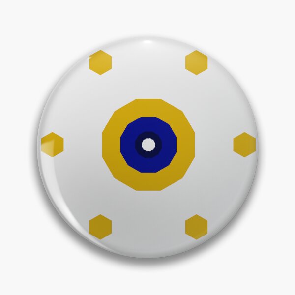 Item preview, Geometric Navy And Gold Colorful Bullseyes And Hexagons designed and sold by Triplicate Limited.