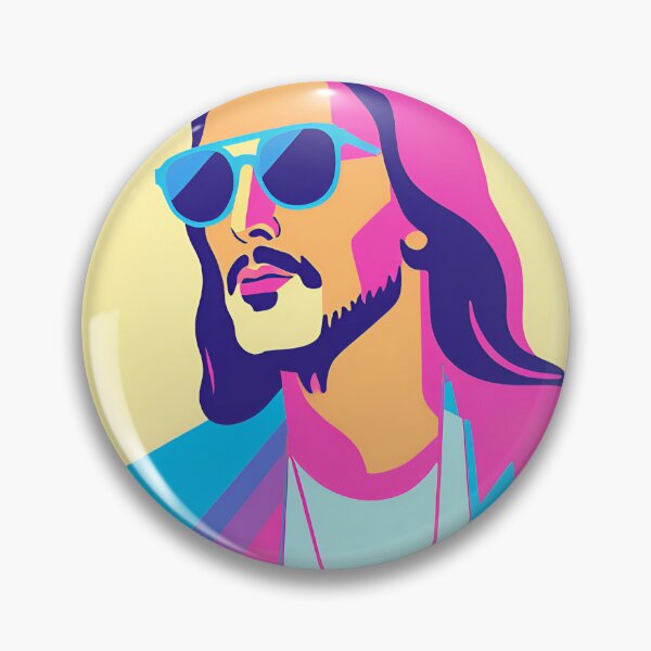 Item preview, Heavenly Cool Jesus with Retro Sunglasses Pop Art T-Shirt D27 designed and sold by pixelandcrafted.