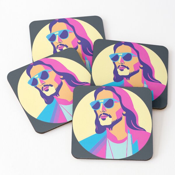Item preview, Heavenly Cool Jesus with Retro Sunglasses Pop Art T-Shirt D27 designed and sold by pixelandcrafted.