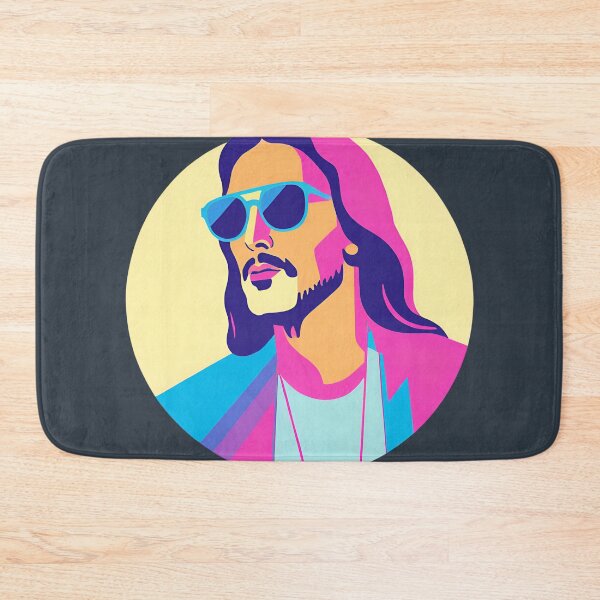 Item preview, Heavenly Cool Jesus with Retro Sunglasses Pop Art T-Shirt D27 designed and sold by pixelandcrafted.