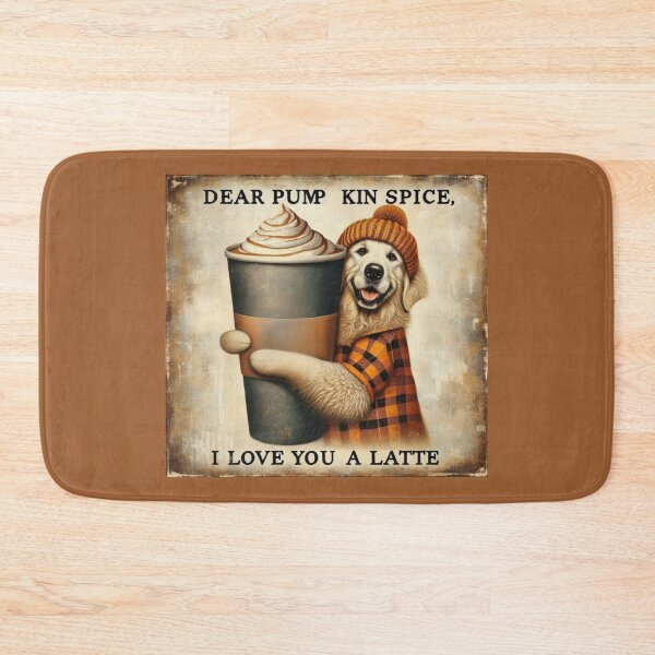 Item preview, Funny Golden Retriever Fall "Dear Pumpkin Spice, I love you a Latte" designed and sold by TheDogOnIt.