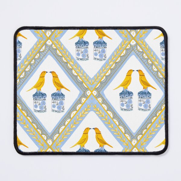 Item preview, Be Brave Little Bird | Elegant Yellow Bird and Vintage Jar Pattern by Jemma Jamie Skidmore designed and sold by Jemma Jamie Skidmore.