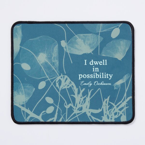 Item preview, I dwell in possibility Emily Dickinson designed and sold by BlackLotusPrint.