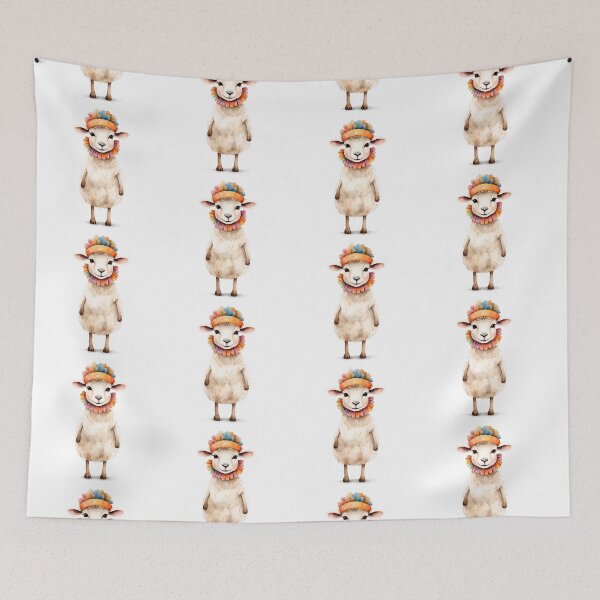 Item preview, Cute sheep in boho outfit   designed and sold by Victoria Riabov.