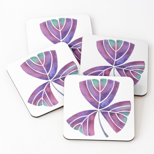 Item preview, Threefold Greenery leaves- magenta designed and sold by Kaushlydraw.