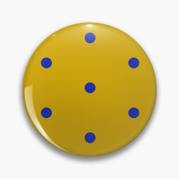 Item preview, Geometric Navy And Gold Egyptian Blue Polka Dots On Mustard Yellow designed and sold by Triplicate Limited.