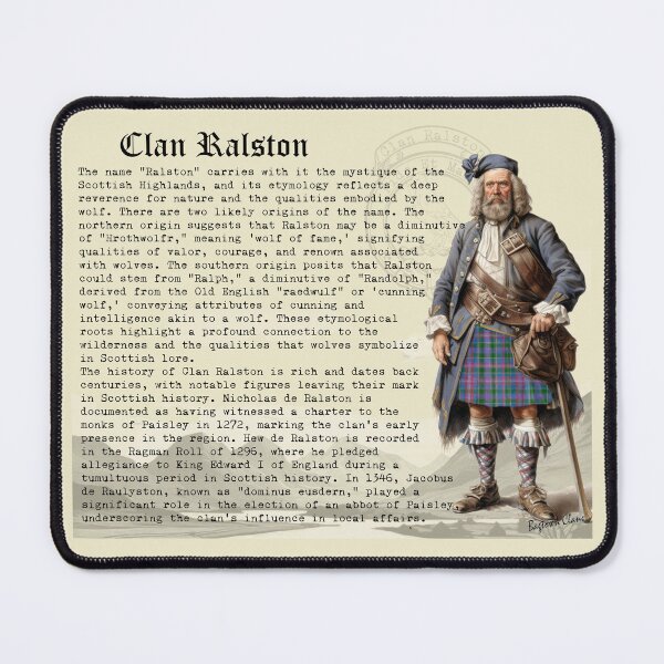 Item preview, Ralston Scottish Clan History  designed and sold by BagTown Clans.
