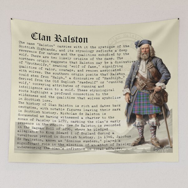 Item preview, Ralston Scottish Clan History  designed and sold by BagTown Clans.