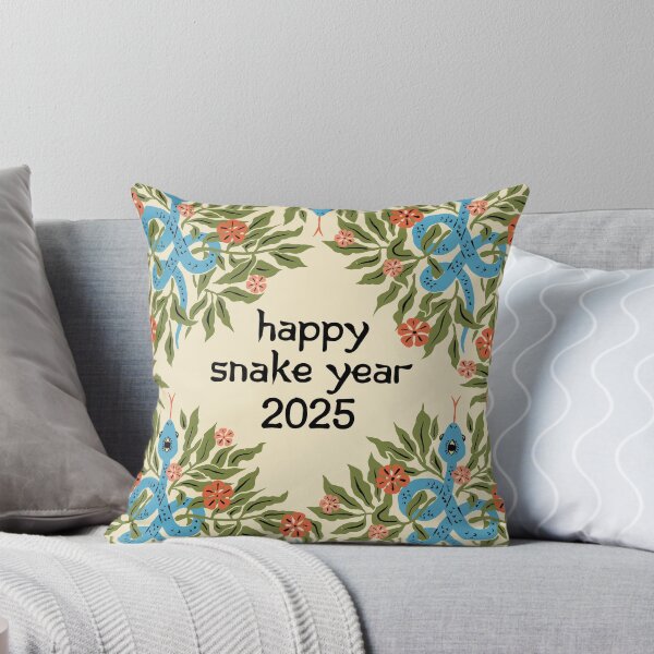 Item preview, Happy Snake Year 2025: Third-Eye Snake in Lush Greenery designed and sold by paldronma.