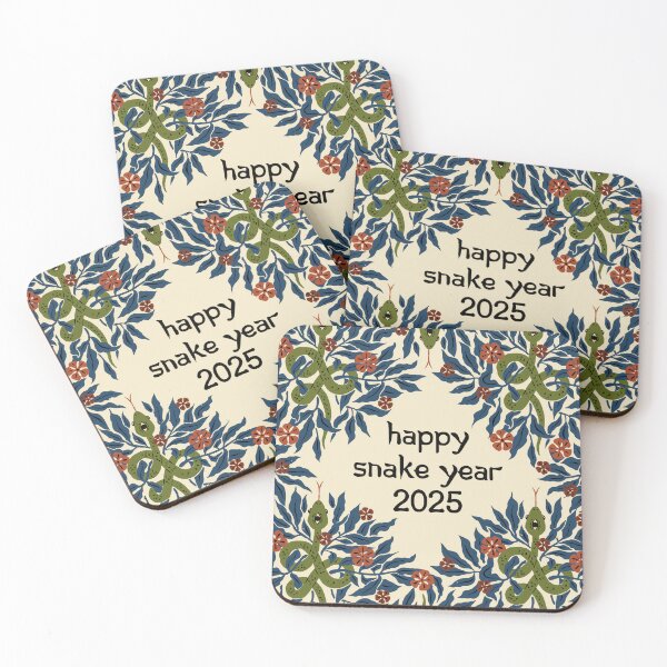 Item preview, Happy Snake Year 2025: Third-Eye Snake in Lush Greenery designed and sold by paldronma.