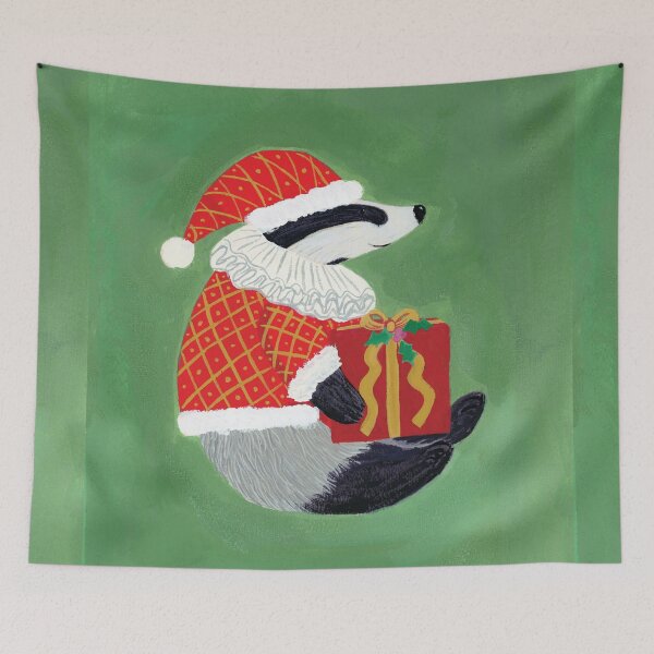Item preview, Festive Badger | Brock Butter Christmas Art by Jemma Jamie Skidmore designed and sold by Jemma Jamie Skidmore.