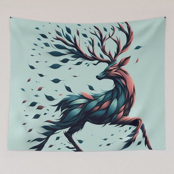 Item preview, Deer Made of Leaves, Ai Generated Art  designed and sold by ACC .