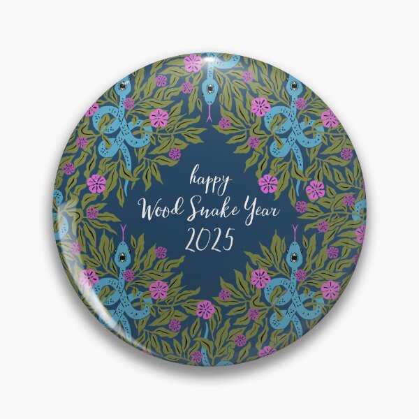 Item preview, Happy Wood Snake Year 2025: Third-Eye Snake in Lush Greenery designed and sold by paldronma.
