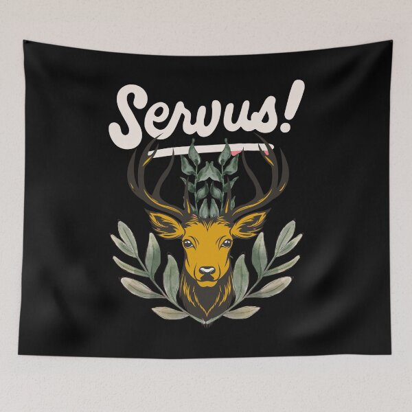 Item preview, Servus Stylish design with deer motif designed and sold by Azrou shop.