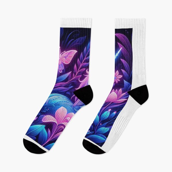 Item preview, Mystical Neon Unicorn in Enchanted Forest designed and sold by ZenOfAIarts.