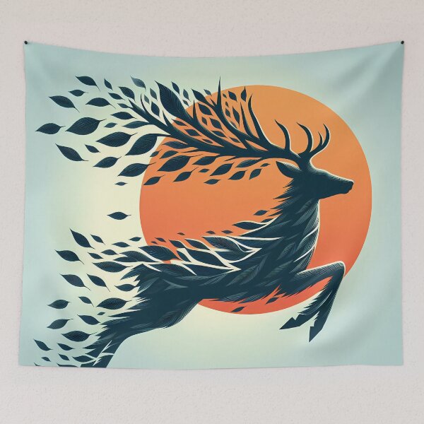 Item preview, Deer Made of Leaves, Ai Generated Art  designed and sold by ACC .