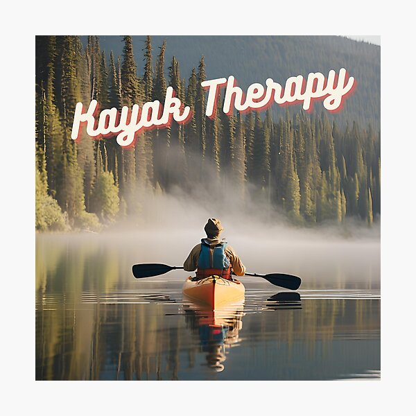 Item preview, Kayak Therapy to beat stress. designed and sold by MyCannedHeart.