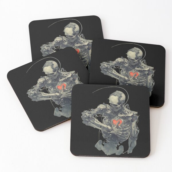 Item preview, Cyberpunk anatomy skeleton with heart attachment #2 designed and sold by Sticker Ducks.