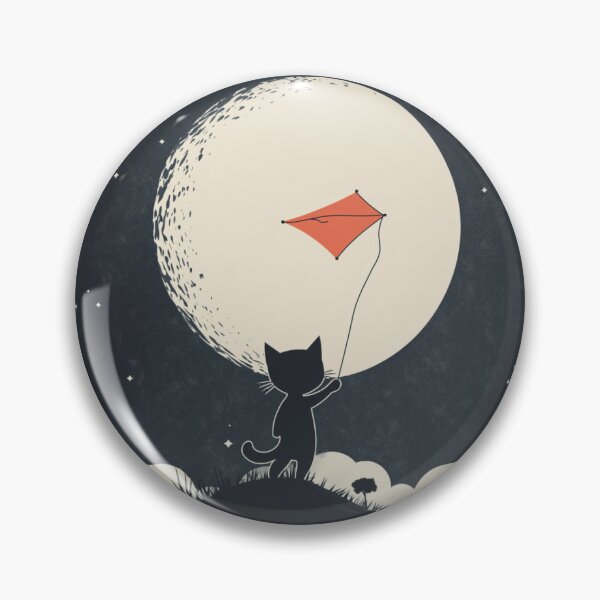 Item preview, A Kitty Kites in the moonlight designed and sold by Frisb.