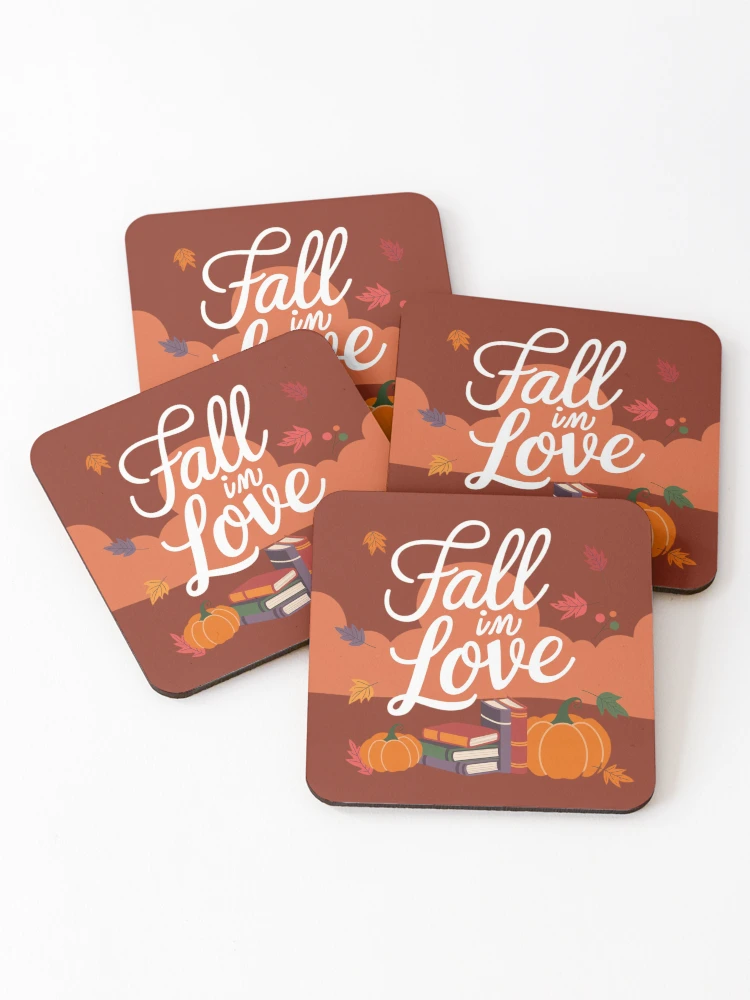 Thumbnail 1 of 5, Coasters (Set of 4), Fall In Love designed and sold by notevidia.