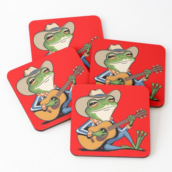 Item preview, a frog playing a guitar designed and sold by 123ks.
