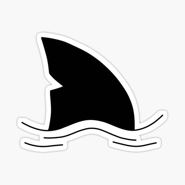 Item preview, Black Shark Fin Silhouette designed and sold by ViolaFaltiba.