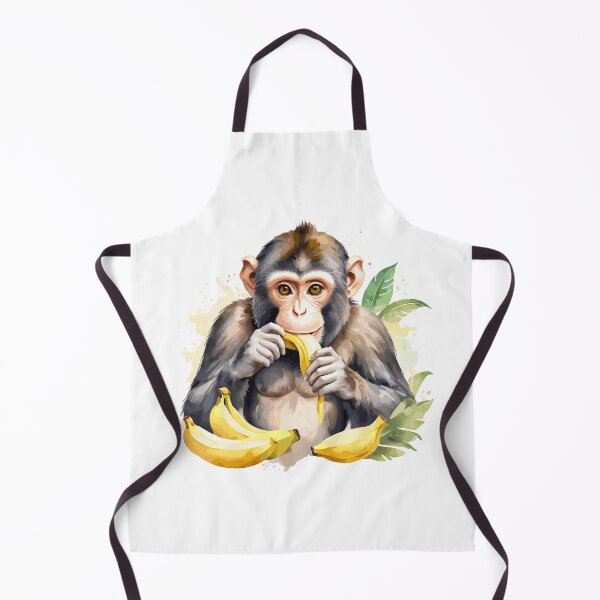 Item preview, Watercolor Monkey Eats a Banana designed and sold by MaateoDesign.