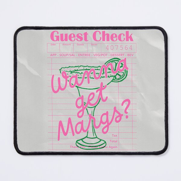 Item preview, Wanna Get Margs? Pink Aesthetic Guest Check designed and sold by Creative Brat Design Studio.