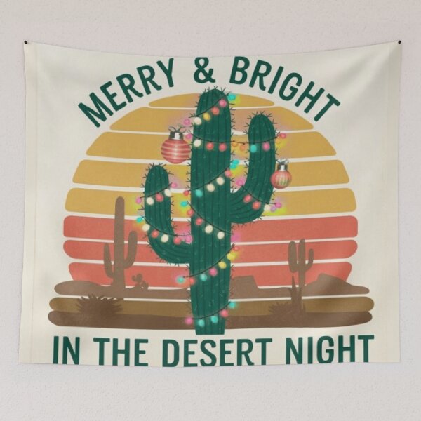 Item preview, Merry & Bright: Cactus in the Desert Night  designed and sold by XquisiteFashion.