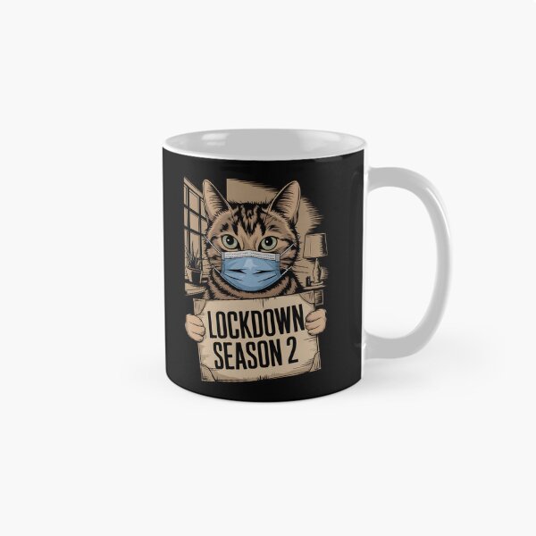 Item preview, Cat with "Lockdown Season 2" Sign designed and sold by kitty-kingdom.