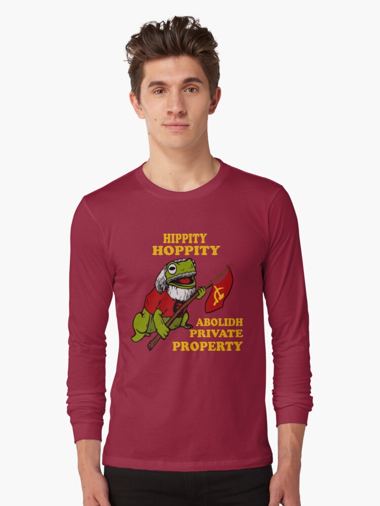 Imagen 1 de 5, Camiseta de manga larga con la obra HIPPITY HOPPITY ABOLIDH PROPIEDAD PRIVADA, diseñada y vendida por aogada.