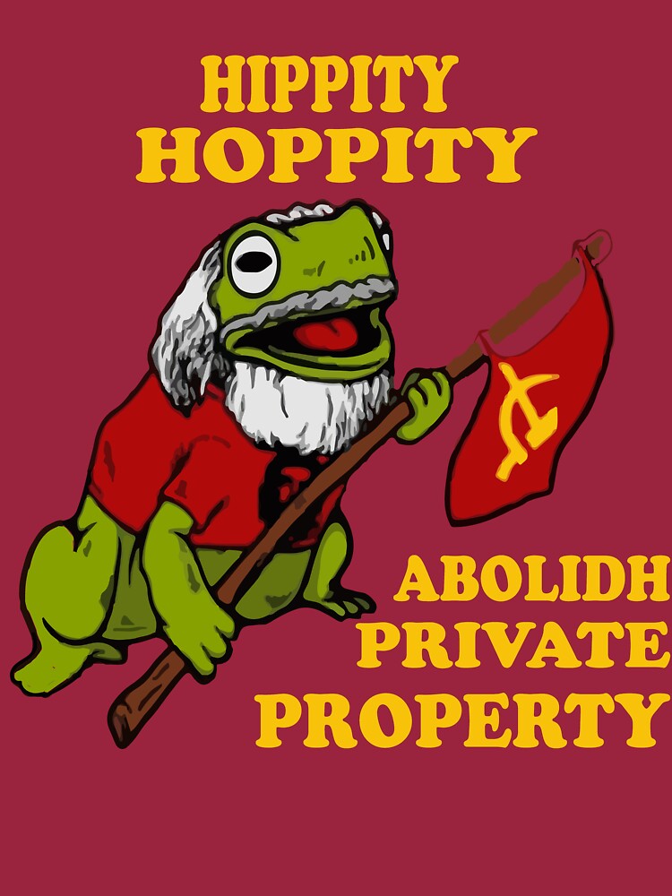 Imagen 5 de 5, Camiseta de manga larga con la obra HIPPITY HOPPITY ABOLIDH PROPIEDAD PRIVADA, diseñada y vendida por aogada.