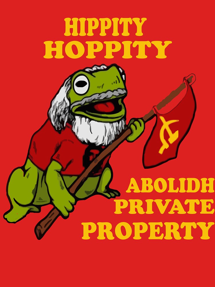Imagen 7 de 7, Camiseta clásica con la obra HIPPITY HOPPITY ABOLIDH PROPIEDAD PRIVADA, diseñada y vendida por aogada.