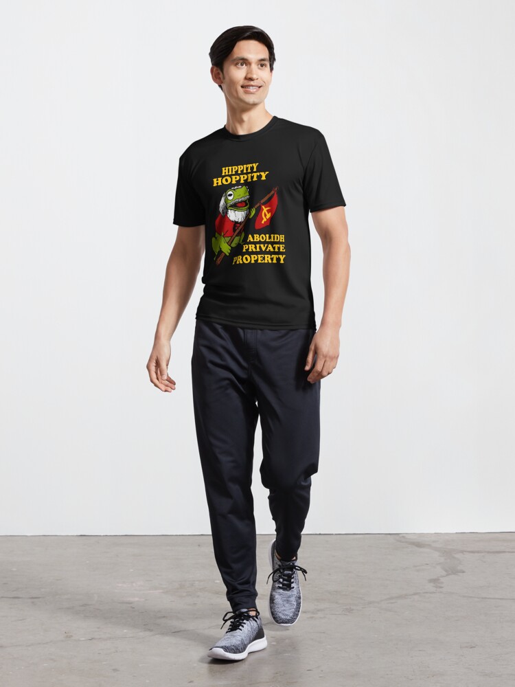 Imagen 5 de 7, Camiseta deportiva con la obra HIPPITY HOPPITY ABOLIDH PROPIEDAD PRIVADA, diseñada y vendida por aogada.