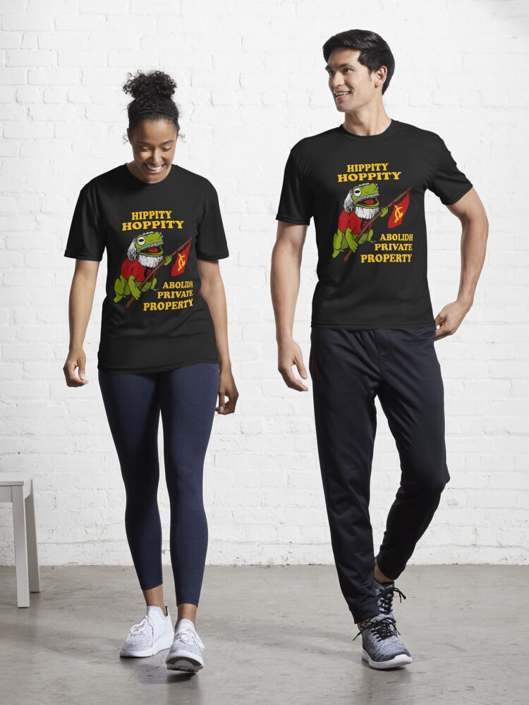 Imagen 1 de 7, Camiseta deportiva con la obra HIPPITY HOPPITY ABOLIDH PROPIEDAD PRIVADA, diseñada y vendida por aogada.