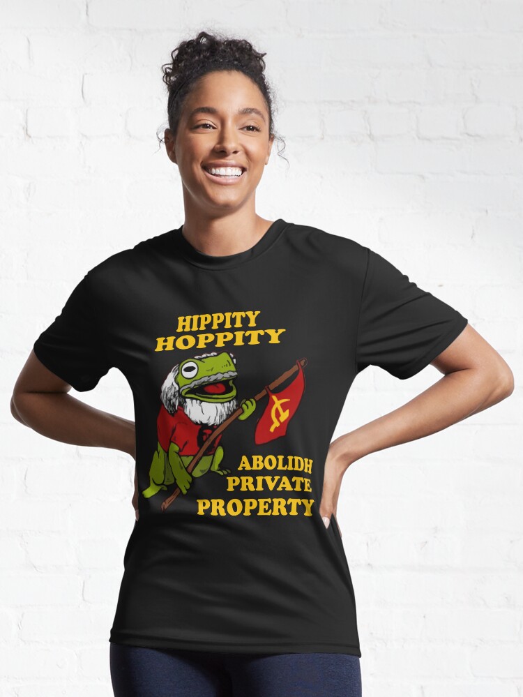 Imagen 6 de 7, Camiseta deportiva con la obra HIPPITY HOPPITY ABOLIDH PROPIEDAD PRIVADA, diseñada y vendida por aogada.