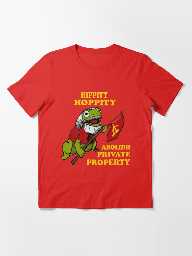 Imagen 3 de 7, Camiseta esencial con la obra HIPPITY HOPPITY ABOLIDH PROPIEDAD PRIVADA, diseñada y vendida por aogada.